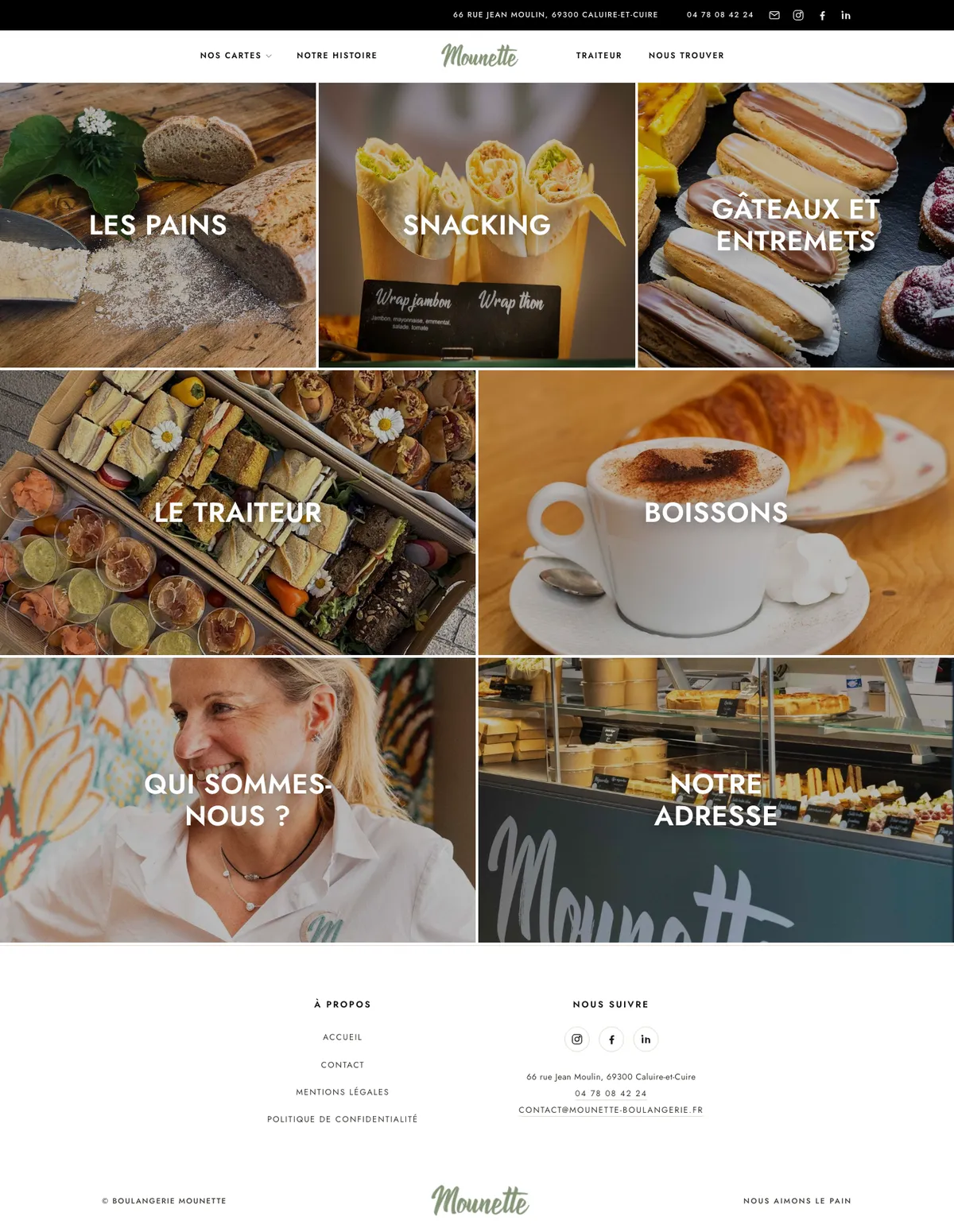 Le site de Mounette sur ordinateur