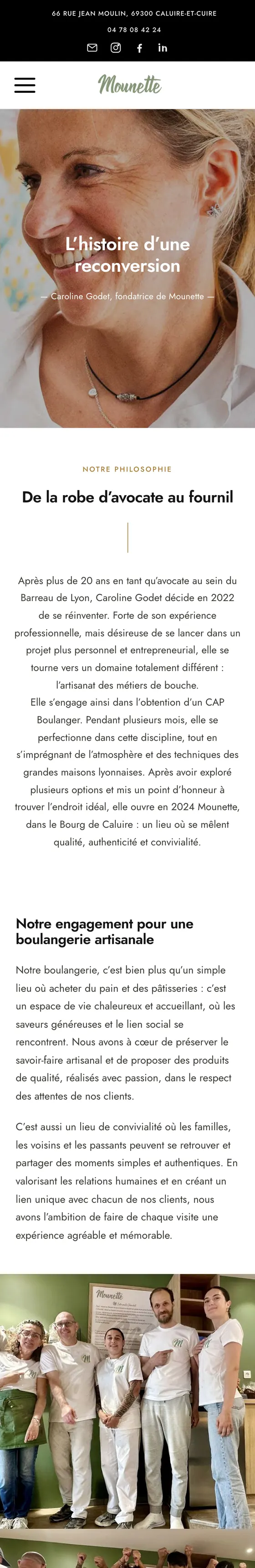 Notre histoire sur téléphone